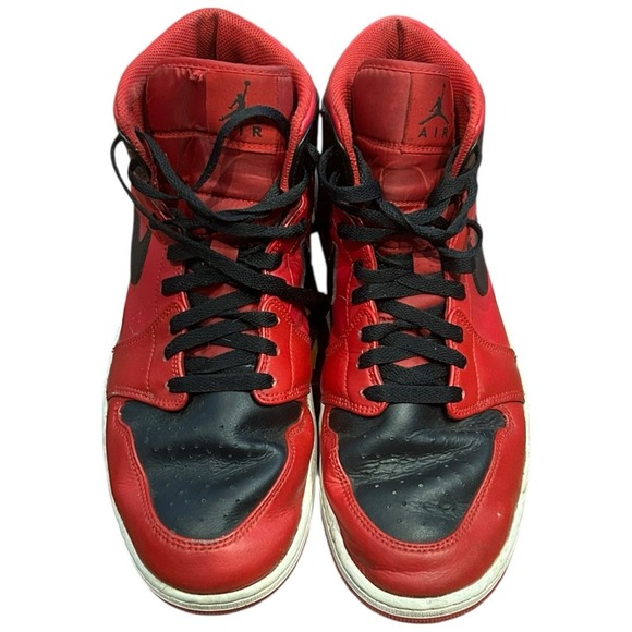 Air Jordan 1 Mid Shoes "Reverse Bred" Gym Red Black White 554724-660 Men's 12 - Picture 3 of 7